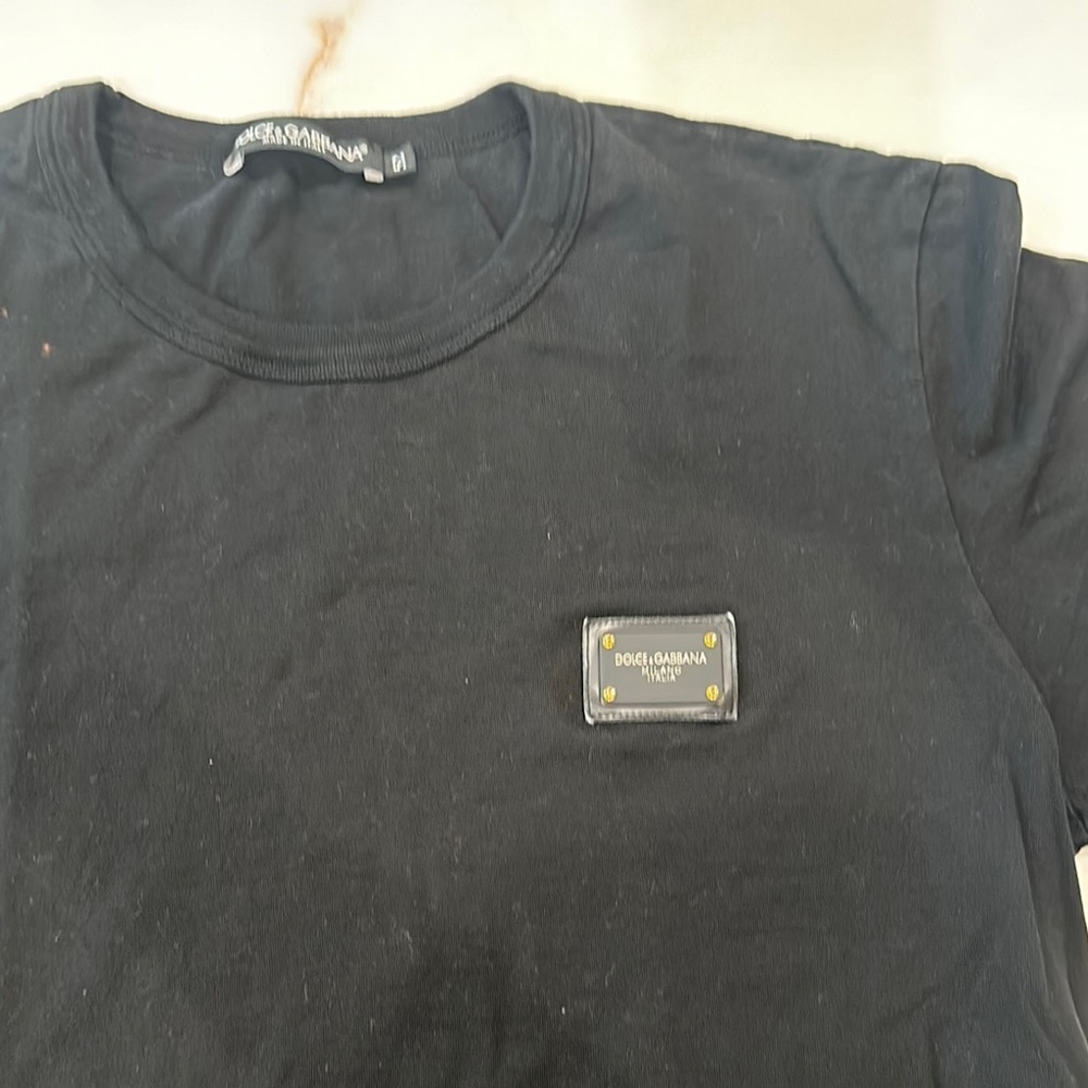 Dolce & Gabbana Black Crew Neck Short Sleeve Tee - Picture 2 of 5